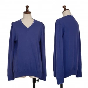 Paul Smith PS Cotton Silk Dot Layered V-neck Knit Sweater Size M(K-136988) - Picture 1 of 12