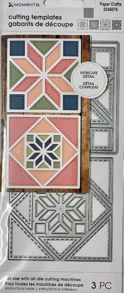 Momenta Quilt Squares Dies - 3 pc Rare! Retired! Super Cute!