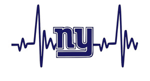 New York Giants NFL Football Heartbeat Car Laptop Cup Sticker Decal