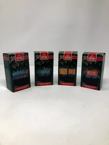 Hallmark Keepsake Ornaments Skyline Train Carts New In Box NIB Complete Lot of 4 - Picture 1 of 10