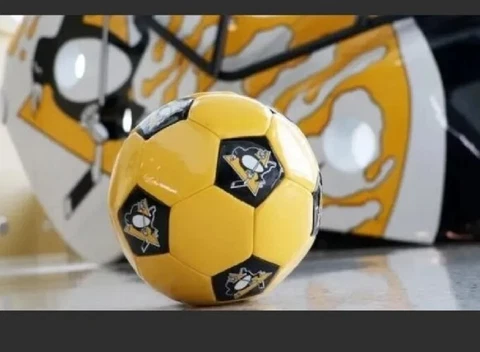 Pittsburgh Penguins Soccer Ball 2022/2023 Charity Bag NHL Black/Gold Exclusive Cover