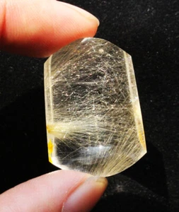 9g seltene NATÜRLICHE klare GELBE goldene Sonne RUTILATE Kristall Mineral Probe 1 - Bild 1 von 7