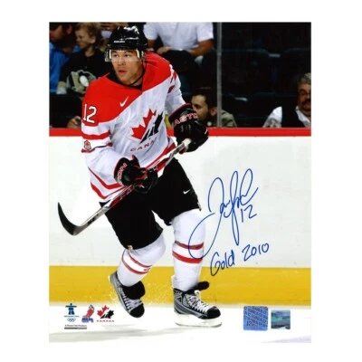Foto firmada por JAROME ORIGINLA Team Canada 8 x 10 "Oro 2010" - 70590 B Foto 1 de 2