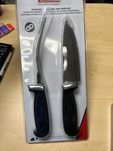 COLEMAN Stainless Steel Fork & Knife Set Camping Hunting Tailgating BBQ - Picture 1 of 6