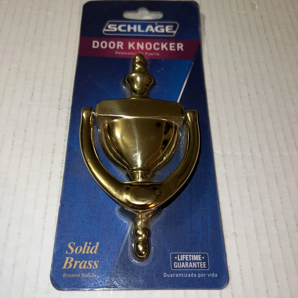 Schlage Bright Brass Small Door Knocker Sc2 3125 605