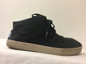 Tom Men Gray Wool Lace Up ankle Men shoes Size 8.5 - Picture 1 of 9