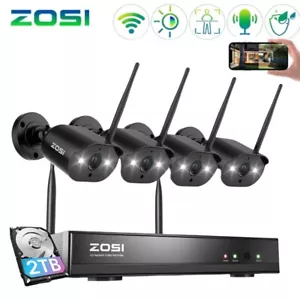 ZOSI 3MP H.265+ 8CH NVR Wireless Security Camera System IP Camera Color Vision - Picture 1 of 10