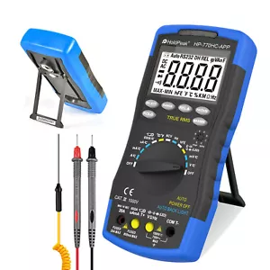 True RMS Digital Multimeter AC DC Volt Meter 6000 Counts NCV Diode hFE Function - Picture 1 of 10