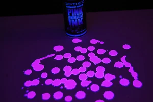 Tinta de marcado de seguridad reactiva Opticz 2 onzas rosa diurna visible UV luz negra - Imagen 1 de 3