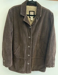 Abercrombie & Fitch Damen mittelbraun Cord Vintage Knopfleiste Sherpa - Bild 1 von 8