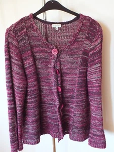 Jacke Strickjacke grobstrick weinrot Größe XL - Bild 1 von 3