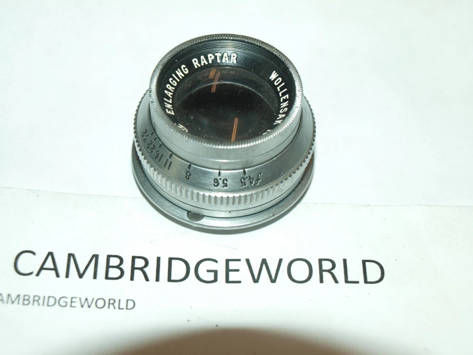 101mm 4" F4.5 WOLLENSAK CHROME ENLARGING LENS with RETAINING RING FLANGE - Image 1 of 1