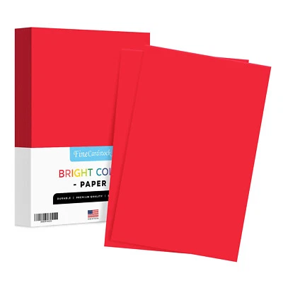 Papel de color rojo brillante, 24 lb Bond (90 gsm), 11 x 17, 100 hojas Foto 1 de 4