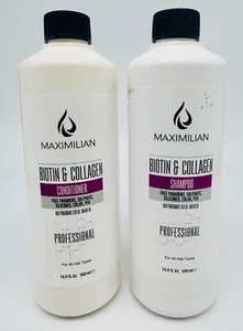 Maximilian Biotin and Collagen Shampoo and Conditioner Professional 16oz x 2PK - Picture 1 of 3