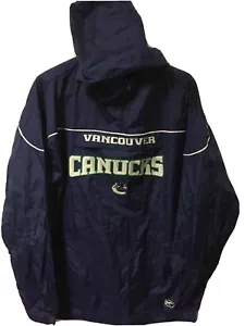 Men’s Reebok CCM NHL VANCOUVER CANUCKS Hockey Jacket Size L Packable - Picture 1 of 7