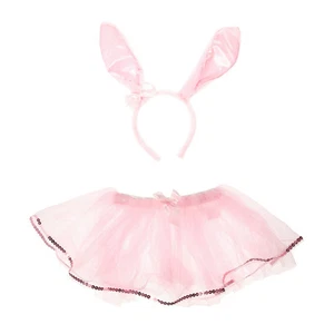Girls Pink Tutu and Bunny Ears Headband Set Costume Dress Up Easter - NWT - Picture 1 of 1