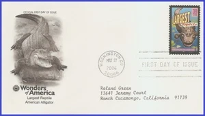 USA4 #4033 ADDR PCS ARTCRAFT FDC   Alligator largest reptile Wonders of America - Picture 1 of 1