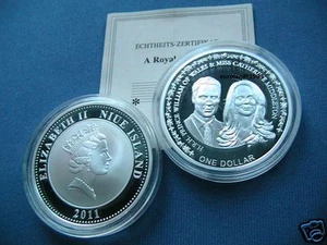 manueduc   1 DOLLAR 2011 NIUE ISLAND  PROOF  BODA WILLIAM y CATERINE  - Picture 1 of 1