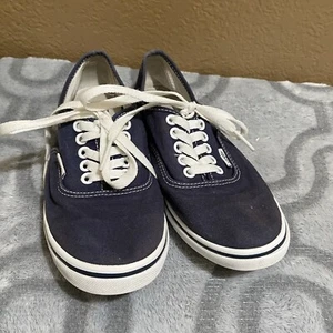 Vans  Blue White Lace Up Skate Sneaker Shoes US Men’s 5 Women’s 7.5 - Picture 1 of 10