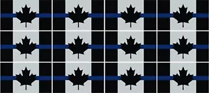 12 - 2" Thin Blue Line Canada Canadian Subdued Flag Decal Sticker fallen police - Foto 1 di 1