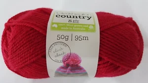 Cleckheaton Country #1872 Red 100% Pure Wool 8 Ply - Picture 1 of 1