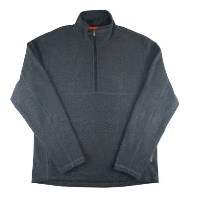 Chaqueta Free Country Para Hombre M Gris Forrada de Vellón Manga Larga 1/2 Cremallera Senderismo Gorpcore Foto 1 de 4