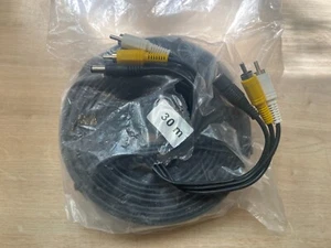 Cable de extensión de cámara CCTV fono RCA video audio AV DC cable de alimentación - 30 mtrs - Imagen 1 de 1