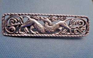 Écossais Stg. Argent Iona Mystique la Bête Zoomorphe Broche H/M 1937 Joseph - Foto 1 di 6