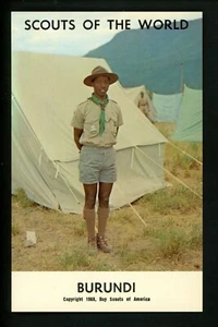 Scouting postcard chrome Boy Scouts of the World 1968 Series Burundi - Picture 1 of 2