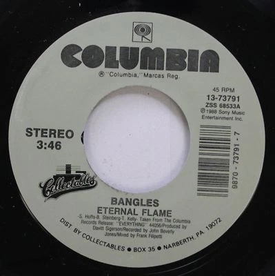 Pop 45 Bangles - Eternal Flame / Shame On Me On Columbia - Image 1 of 2