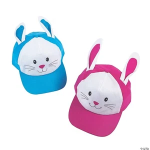 Children/Kids Blue & Pink Two Easter Bunny Rabbit Hats w/Ears. - Picture 1 of 4