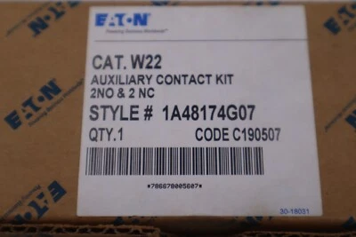 NUEVO KIT DE CONTACTO AUXILIAR CAJA ABIERTA Eaton W22 2NO & 2 NC STOCK G399A Foto 1 de 3