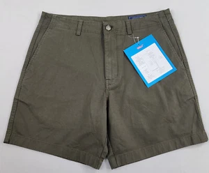 Vineyard Vines shorts W 32 7" slash pockets zip green cadet island $89 mens - Picture 1 of 9
