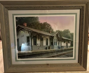 Beautiful CASS, W. VIRGINIA Train Depot Photo Professionally framed, 24”X20” - Picture 1 of 5