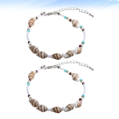 2 Pcs Böhmische Fußkettchen Strand-Fußkettchen-Armband Charm-Fußkettchen - Bild 1 von 4