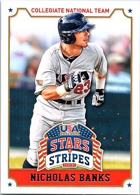 Nicholas Banks 2015 Panini USA Baseball Stars & Stripes #77 - Image 1 of 2