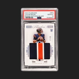 2021 Justin Fields Panini Flawless Rookie Patches Silver /20 #RP9 PSA 10