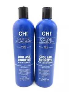 CHI COLOR ILLUMINATE COOL ASH BRUNETTE BLUE SHAMPOO/ CONDITIONER 25 OZ - Picture 1 of 2