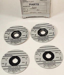 Mixed 2 New 2 Used Penberthy Aluminum? Metal Display Gauge Cover Panel Psi Mpa - Picture 1 of 6