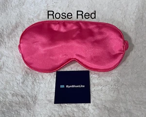 Schlafmaske Seide Rose Rot Farbe Augenkissen Augenbinde Schlafhilfe von ByeBlueLite - Bild 1 von 1