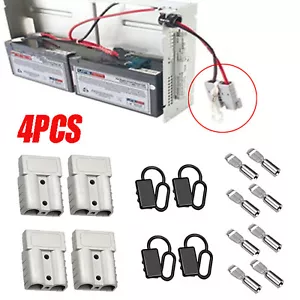 4x Für Anderson Batteriestecker mit Kupplung stecker 50A Steckverbindung Grau - Bild 1 von 10