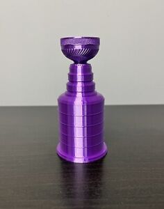 NHL Hockey 3D Printed Stanley Cup Trophy Purple 5-Inch