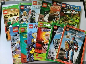 Lot of 12 DK Readers Scholastic LEGO Ninjago Monster Knights Chima DC Books - Foto 1 di 11