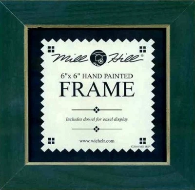 MILL HILL FRAME 6 x 6 in Fits Mill Hill Button & Bead Cross Stitch Kits GREEN