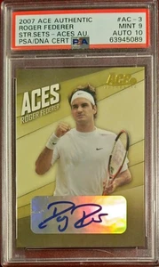 2007 Ace Authentic Straight Sets Aces Roger Federer Auto /75 PSA 9/10 Auto! - Picture 1 of 2