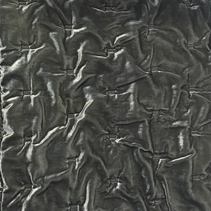 West Elm Lush Velvet Tack Stitch 85"x 92"Queen Quilt Green 2 Shams - Picture 1 of 18