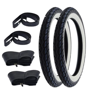 Kreidler Florett 2x Kenda Reifen 2.75-17 Weißwand 2 3/4x17 + Schlauch Felgenband - Bild 1 von 4