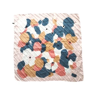 Pañuelo Cuadrado Satén Bandana Talla Única Abstracto Floral Retro 26"×26" - Imagen 1 de 9