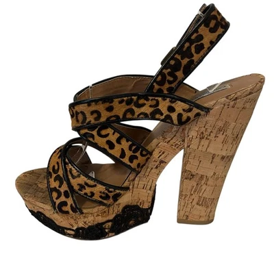 Zapatos Naughty Monkey Mujer Talla 10 Leopardo Plataforma Sandalias Corcho Mob Esposa Foto 1 de 4