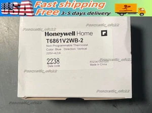 HONEYWELL HOME RESIDEO T6861V2WB NON PROGRAMMABLE THERMOSTAT BLUE VERTICAL NEW - Picture 1 of 12